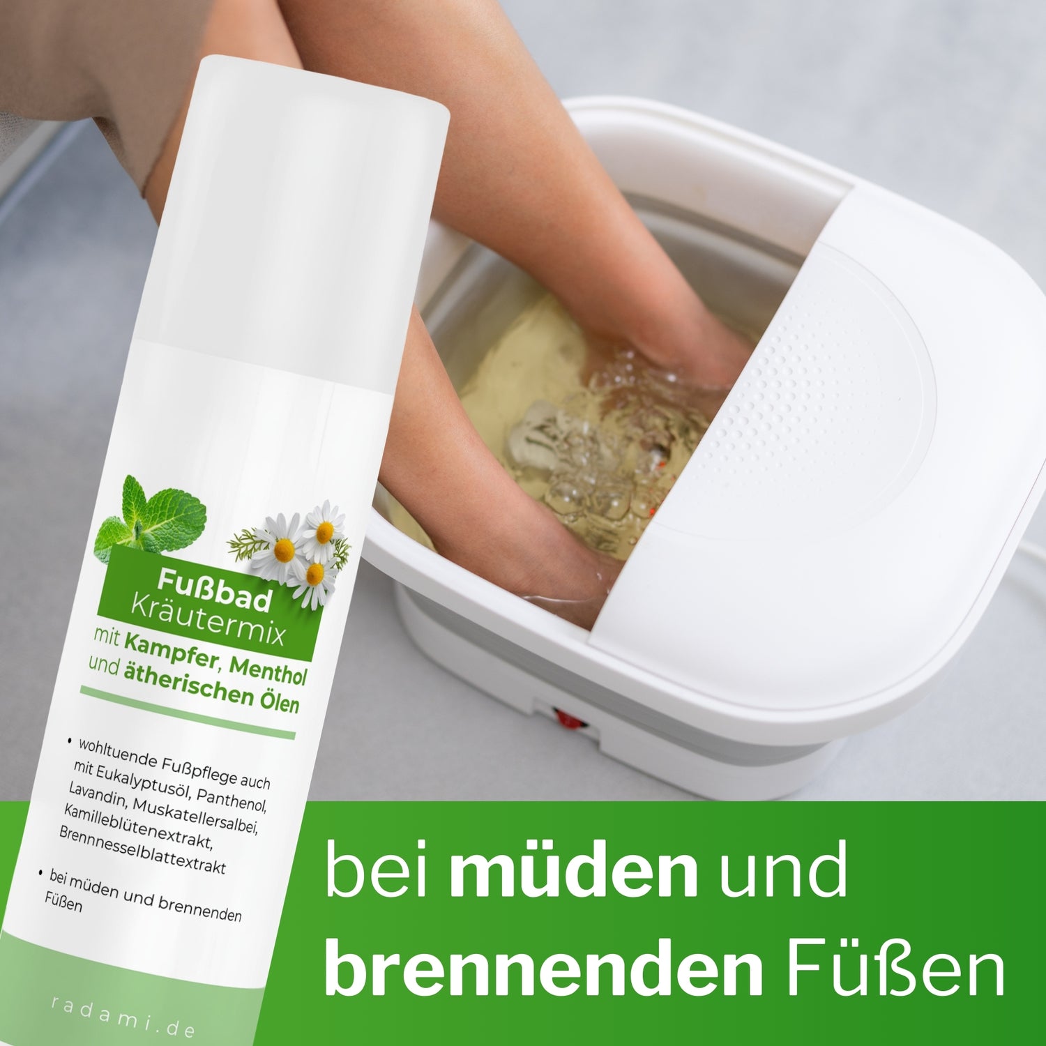 Fußpflege Geschenkbox  Fußbad, Fußcreme und Fußspray  3x150ml