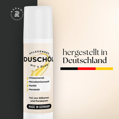 Duschöl natürliche Öle und Panthenol Duschbad Duschgel 4x150ml