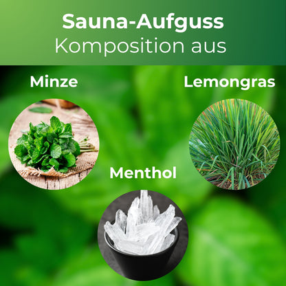 Saunaaufguss Sauna Aufguss Konzentrat Minze Lemongras Menthol 250ml