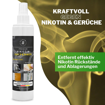 Nikotinentferner Nikotinreiniger kraftvoll gegen Gilb, Nikotin &amp; Geruch 250ml