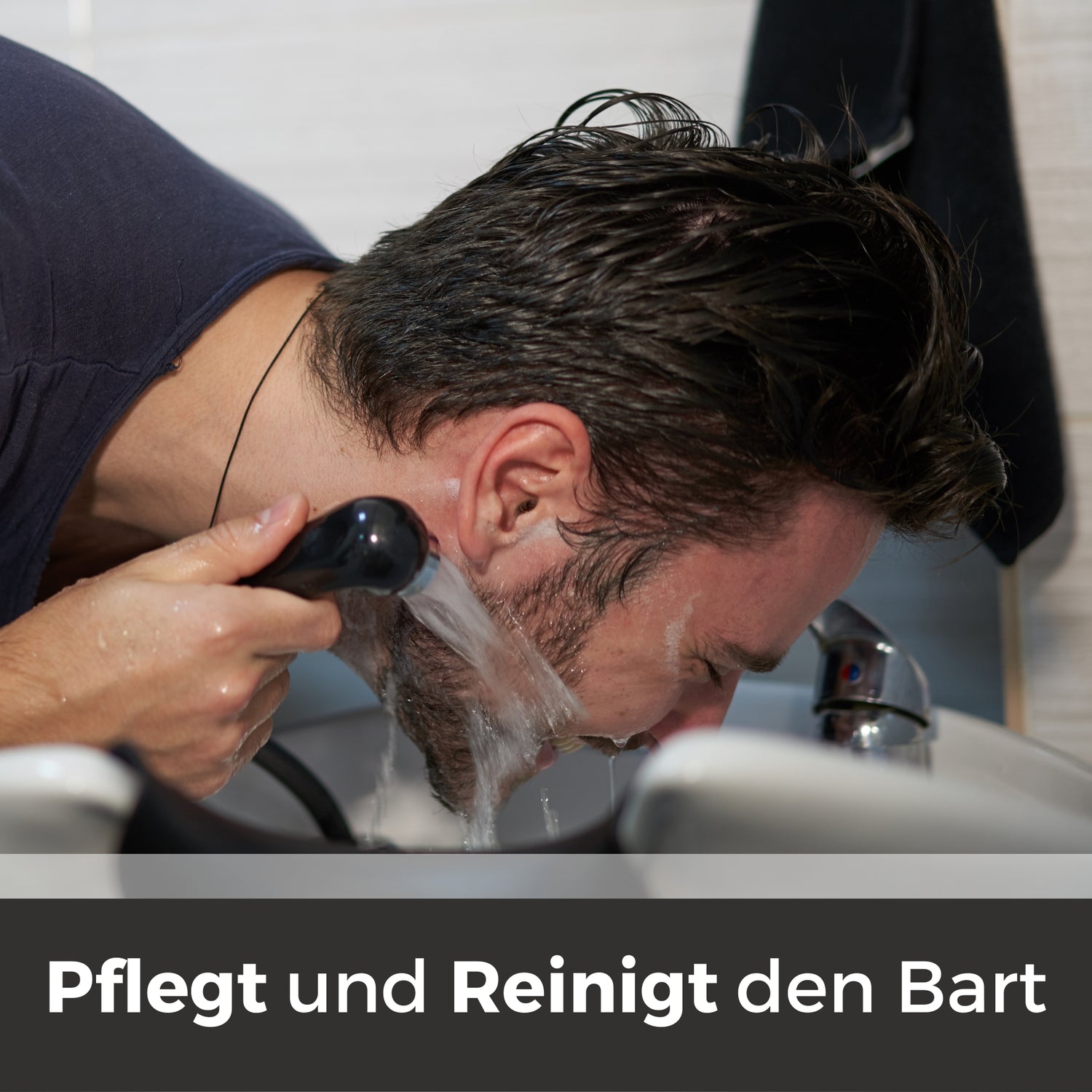 Bartpflege Set Bartshampoo, Bartcreme und Bartöl Pfefferminze 3 Teile